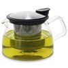 Forlife Bell Glass Teapot with Basket Infuser, 14-Ounce/430ml, White