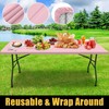 Smiry Rectangle Picnic Table Cloth, Waterproof Elastic Fitted Tablecloths for