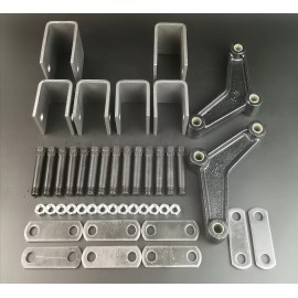 Rodspeedracing New Tandem Trailer Axle Hanger Kit for Double Eye Springs 3.5K-7000 Axle EQ-E1