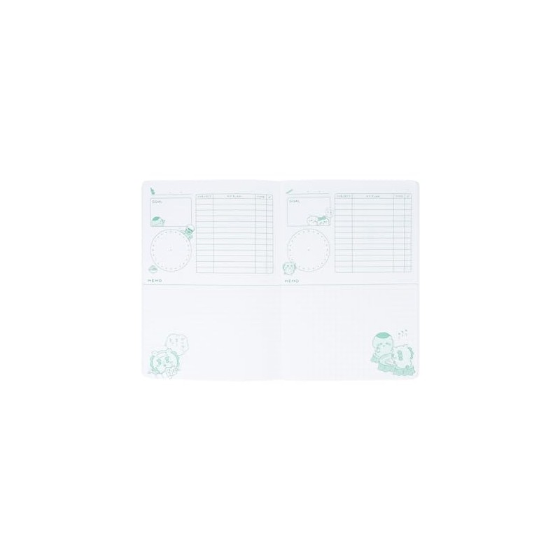 Sunstar Stationery 748580 Chiikawa Study Planning Notebook, Shisa, Keikaku Notebook,