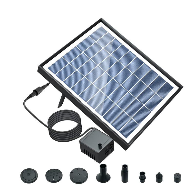 Solar Fountain Pump 6.5W 6 Fountain Modes Energy Saving Solar