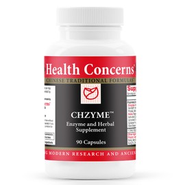 Health Concerns Chzyme - Enzyme & Herbal Supplement for Digestion, Bloating, & Qi Balance – Proprietary Enzyme & Herb Blend – 90 Capsules, 45 Servings