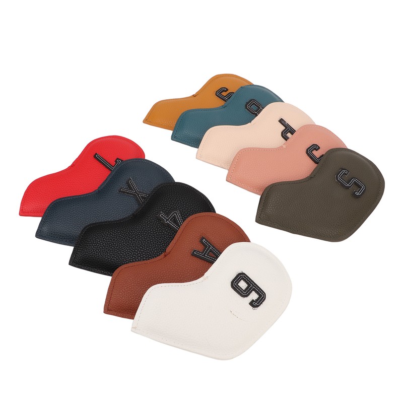 10PCS Golf Iron Head Cover Waterproof PU Numerical Golf Iron