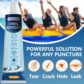 Air Mattress Patch Kit, Heavy Duty Inflatable Repair Kit for Air Mattress, Bounce House, Inflatable Toys, PVC Boat, Tent, Swimming Ring, UV- Resistant Waterproof TPU Pool Repair Glue, Heavy Duty