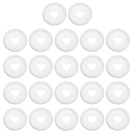 PATIKIL 24mm Plastic Book Binding Discs, 22 Pack Discbound Expansion Discs Heart Binder Rings for DIY Notebook Planner, White