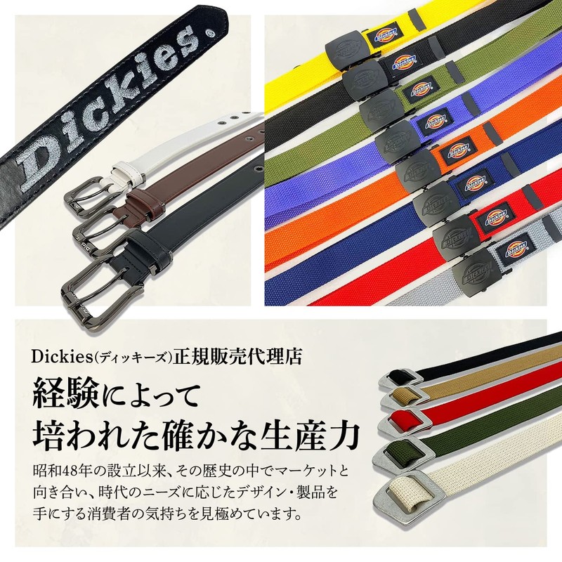 Dickies Nylon GI Belt (Easy to Install and Remove, Steel