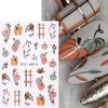 Fall Nail Art Stickers Decals Autumn Pumpkin Nail Decals 3D