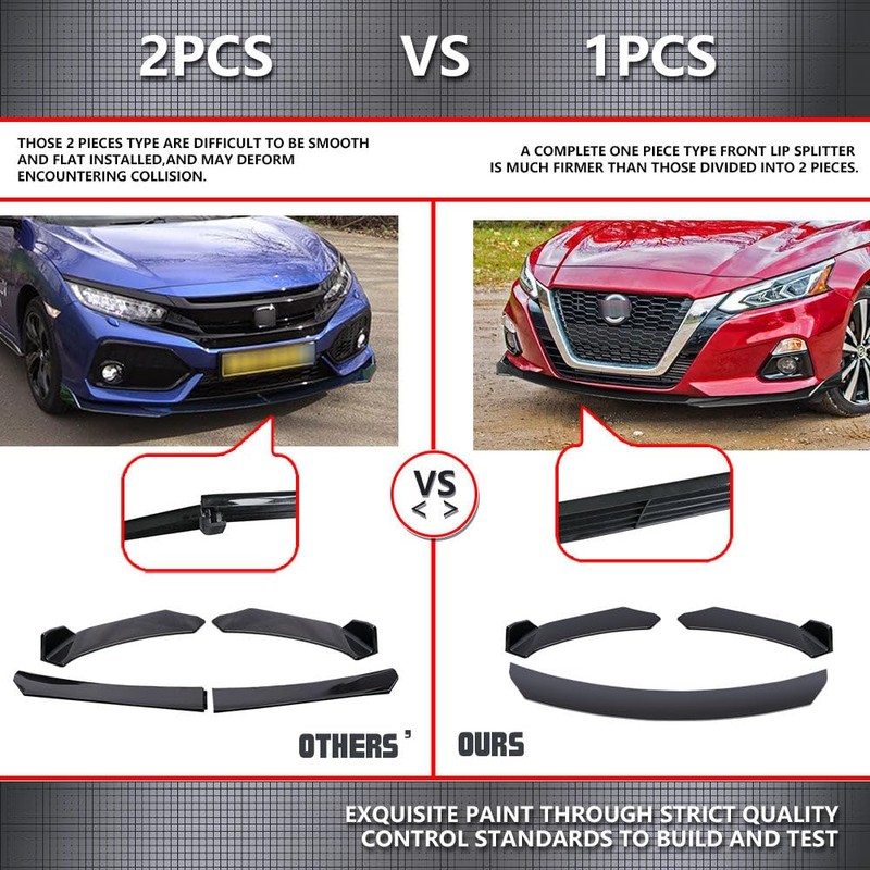 x xotic tech Front Bumper Lip Chin Spoiler Splitter Diffuser