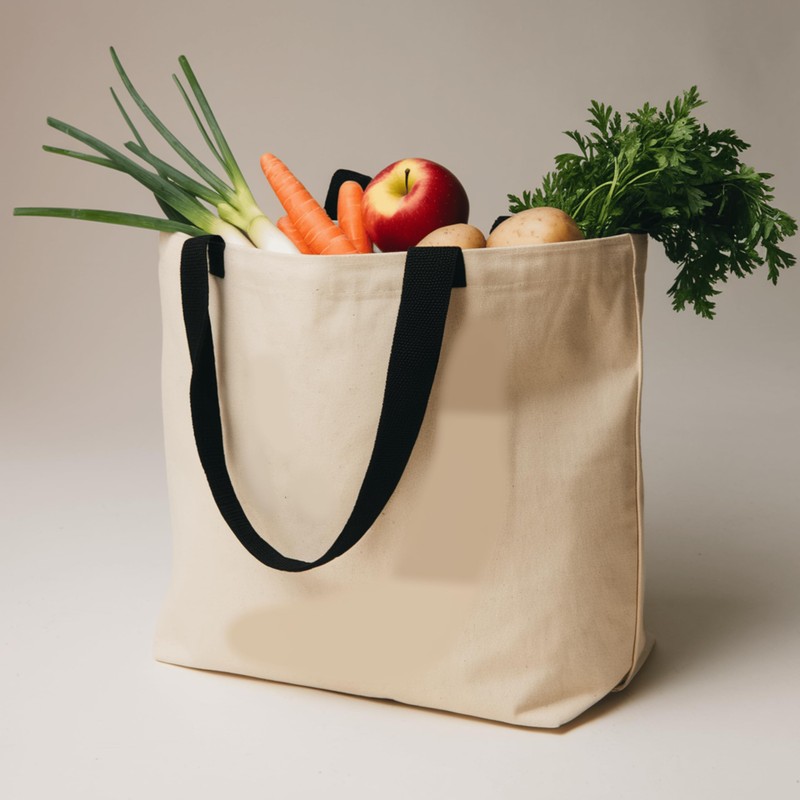 POLHIM Cotton Tote Bag 100% Cotton: Spacious with Inner Pocket