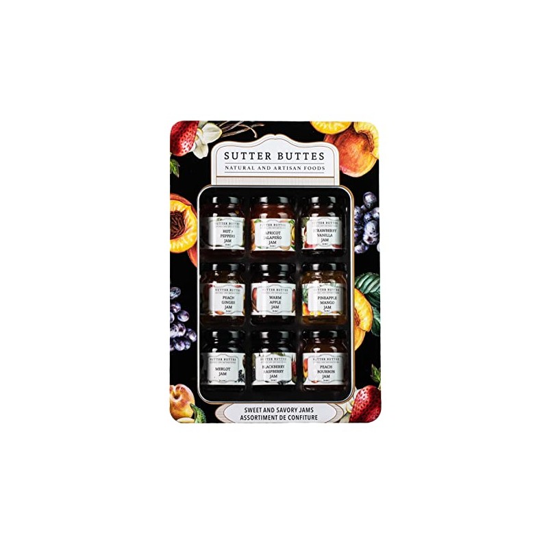 Sutter Buttes Sweet and Savory Jams Assortment Gift Tin -