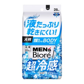 Kao Men's Biore Body Seats, Cool Type, 28 Sheets