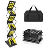 PUJIANG Folding Literature Rack, 6 Pockets Metal Brochure Holder Stand