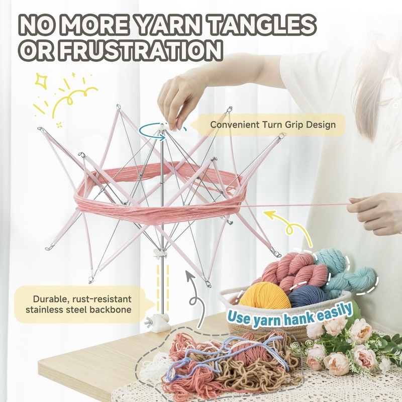 Yarn Swift, Yarn Winder for Crocheting,Wool Winder and Winder Umbrella