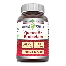 Amazing Formulas Quercetin Bromelain 965 Mg 120 Cápsulas Sabor Sin Sabor