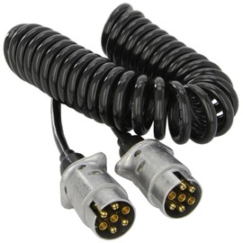 HELLA 8KA 004 797-021 Coiled Cable - 7-pin connector - 12V - Metal