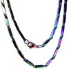Fantasy Forge Jewelry Rainbow Bar Link Chain Necklace 316L Surgical