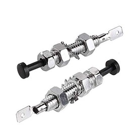 ANJOSHI Car Hood Pin Switch Universal Engine Car Auto Trunk Bonnet Door Pin Switch Adjustable Bonnet Alarm Security Light Hood Screw 2Pcs