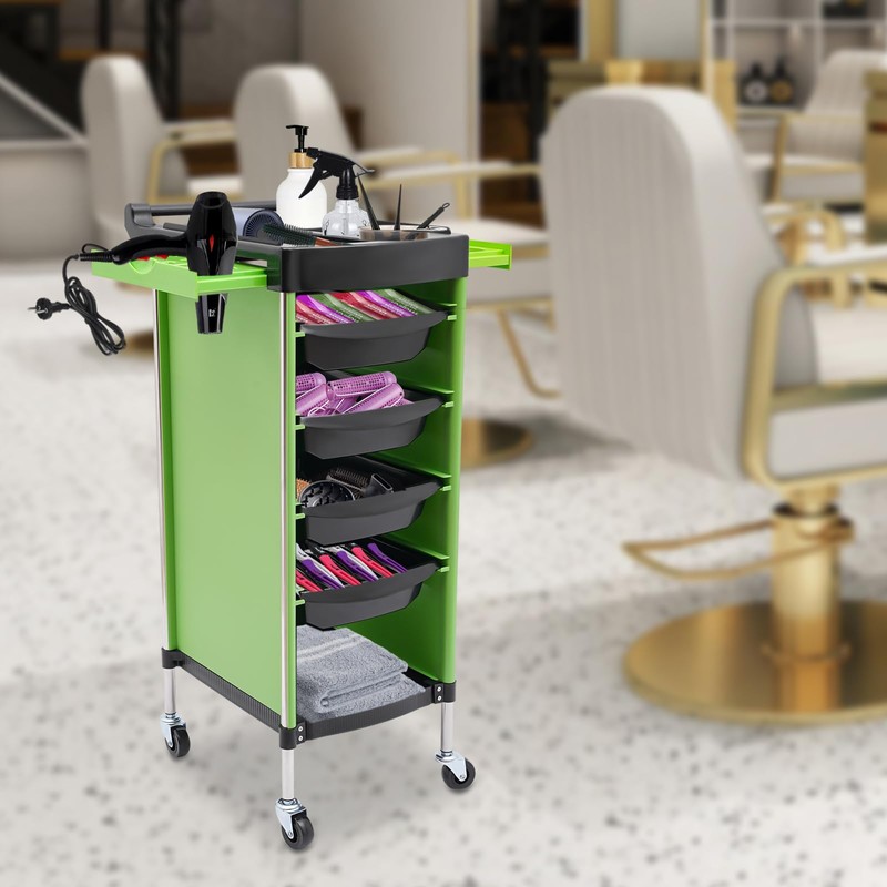 Kathring Salon Trolley Cart, 6 Layer Multifunction Hair Salon Storage