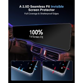 WEIPIN For 2024-2025 Mustang Screen Protector 13.2+12.4 Inch All-in-One Nano Anti-Scratch Ultra-Tough Touchscreen *2 Accessories - No More Scratch&Fingerprint
