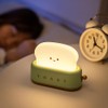 Cute Toast Night Light USB Rechargeable LED Bread Toast Night