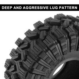 INJORA 1.9 Tyres All Terrain King Trekker S5 Tyre for TRX4 SCX10 1/10 RC Crawler Upgrade (118 x 42 mm)