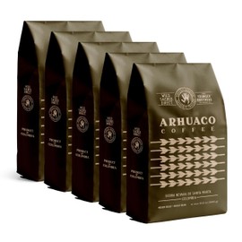 The Younger Brothers Trading Co. Arhuaco Coffee | Indigenous Wild Grown Whole Bean | Ethically Sourced Single Origin Colombian Coffee | Arhuaco Medium Roast (35.2 Ounce (Pack of 5)