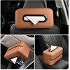 HALOYIVGO Car Tissue Box Holder – Large Leather Auto Sun