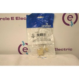 Leviton 40735-RWI Quickport RCA-110 Left Audio Connector *New SEALED* Ivory