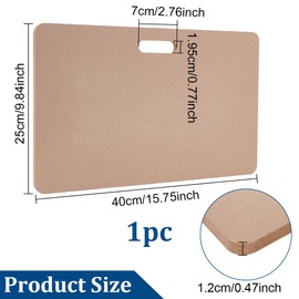 BENECREAT 15.7x9.8 inch Portable Clay Wedging Board, Soft Clay DIY Board with Built-in Handle for Ceramic, Clay Crafts, Hand DIY, Painting Board Pad, 12mm Thick