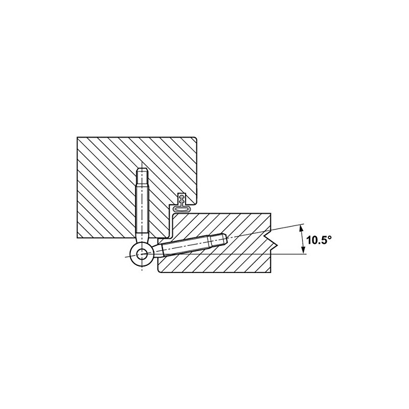 Gedotec Door Hinge 2-Piece Drill-in Tape Room Door Hinge 3-DIM