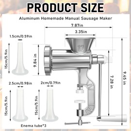 Threlaco Sausage Stuffer Maker Machine Meat Filling Kitchen Machine for Making Sausage, without Meat Mincing Function