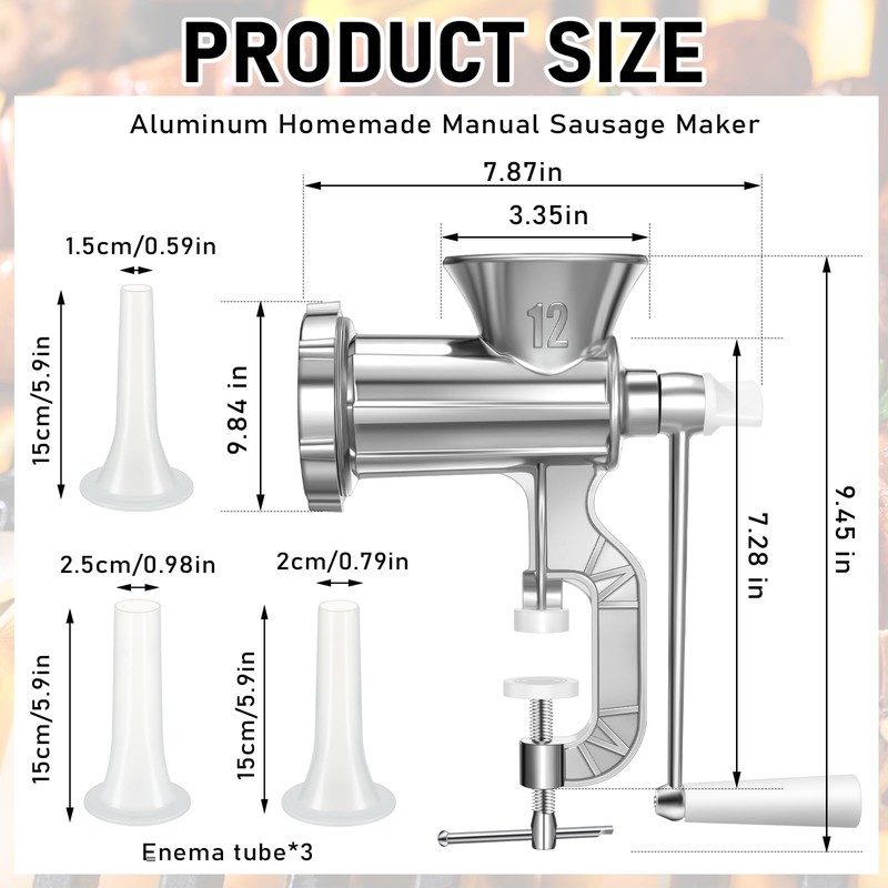 Threlaco Sausage Stuffer Maker Machine Meat Filling Kitchen Machine for