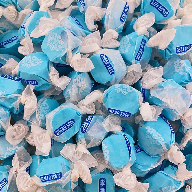 Sugar Free Blue Raspberry Salt Water Taffy - 1lb (16oz)