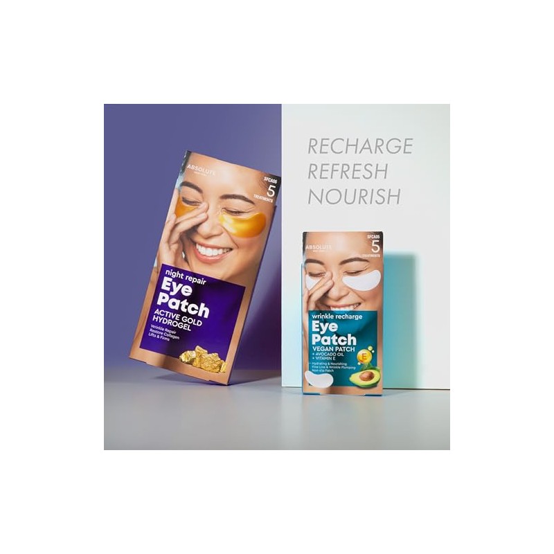 Absolute New York Parche Ojo Reparador Nocturno Dorado