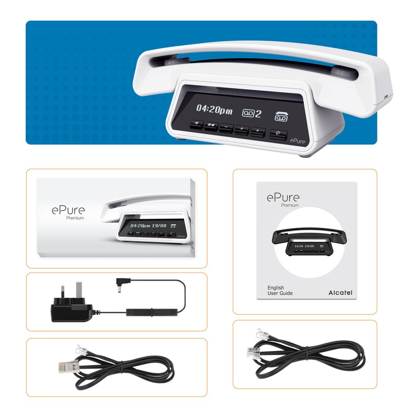 Alcatel ePure - Design DECT cordless phone with answering machine,