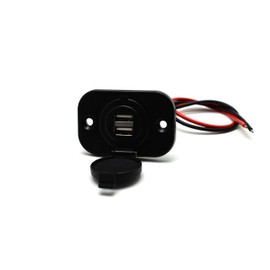 Cliff-Top 12V Boat Marine Carvans Waterproof Power Outlet Panel Mount Series (4.2 A Dual USB Charger)