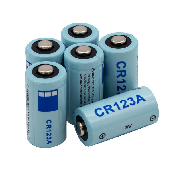 VIHOCEP CR123A 3V 700mAh Lithium Battery, 6 Count Pack, 3 Volt High Power Lithium Battery, Long-Lasting for Home Safety and Security Devices, High-Intensity Flashlights, and Home Automation