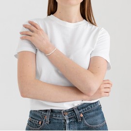 Candyfancy Women's Pearl Bracelet Real Freshwater Pearls Baroque Style Pearl Bracelet for Women and Girls, 925 Silver Adjustable Pearl Bracelet, Sterling Silver