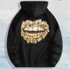 Rich Members Club Money Lips Graphic Hoodie 100% Cotton US