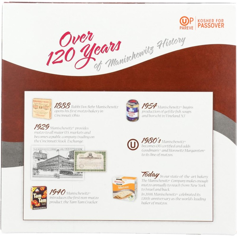 Manischewitz Passover Whole Wheat Matzo, 10 Ounce Boxes (Pack of