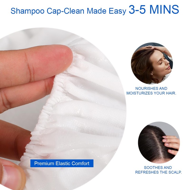 Tappi per shampoo senza risciacquo, per pazienti costretti a letto,