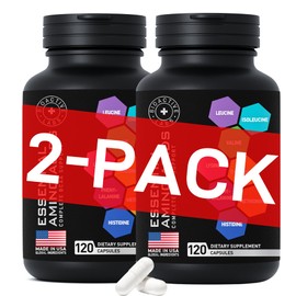 Essential Amino Acids Complex for Men & Women - Advanced Workout Power & Recovery Formula - Vegan BCAA Amino Acid Supplement with All 9 Branch Chain Essential Aminos - 240 Keto Friendly EAA BCAA Pills