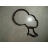AJT AFRO GIRL SILHOUETTE SIDE VIEW COOKIE CUTTER MADE IN