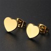 WCRAZYE 4 Pairs Heart Stud Earrings for Women Minimalist Stainless