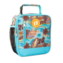 Hang Ten Basic Insulated Lunch Bag for Work, Thermal Reusable Office Lunch Box for Men, Women (Island Rainbow)