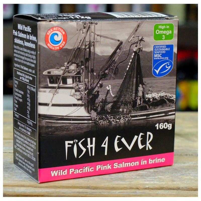 Fish 4 Ever Wild Pacific Pink Salmon in Brine, 160g