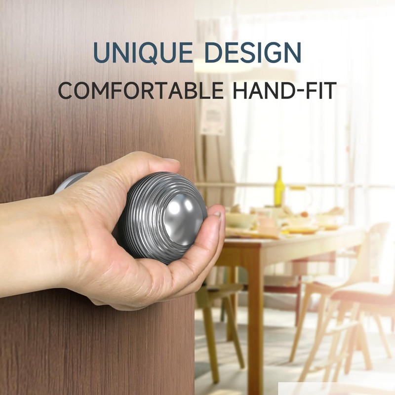 Bwintech 1 Set Beehive Mortice Door Knobs,Chrome Finishing Pull Door