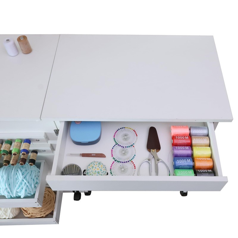 walsport Folding Sewing Table Multipurpose Craft Station & Side Desk