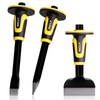 INCLY 3PCS Masonry Chisel Set with Hand Guard, Stone and