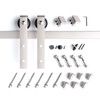 EaseLife 8 FT Brushed Nickel Sliding Barn Door Hardware Track